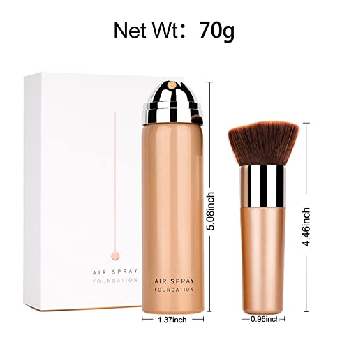 Erinde Airbrush Foundation Spray, Silky Foundation Spray Makeup Set With Brush, Flawless Coverage For Smooth Radiant Finish, Lightweight Blendable Lasting Moisturizing Formula, 01 Ivory #TOP6