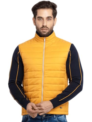 Image of Status Quo Mens Quilted High Neck Sleeveless Jacket