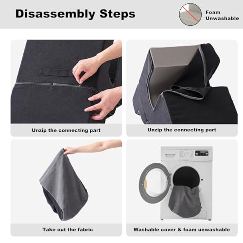 Image of ZOMISIA Dog Ramp for Large Dogs - 24 inch H 5 Steps Pet Stairs for High Bed with Tunnel 2 in 1 with Zippers Suitable, Indoor Cat Ladders with Non-Slip Bottom, Black