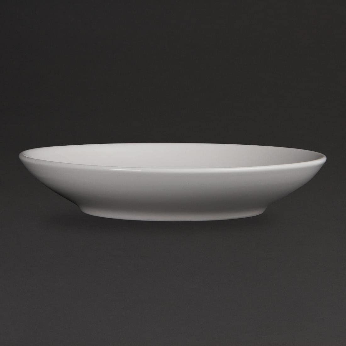 Olympia Whiteware - Juego de 6 platos hondos de servicio (260 mm, porcelana vitrificada)