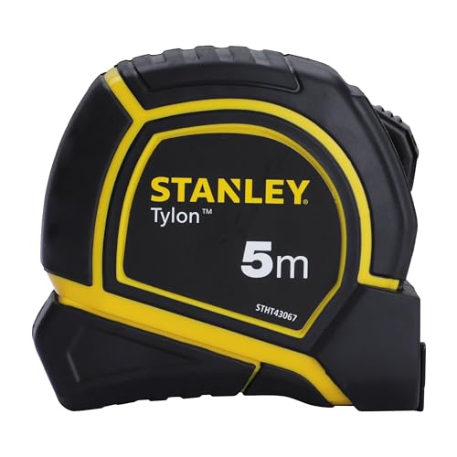 Stanley Stht43067-12 Tylon 5 Meters Measurement Tape In Rugged Rubber Case For Professional & Diy Applications, Limited Lifetime Warranty