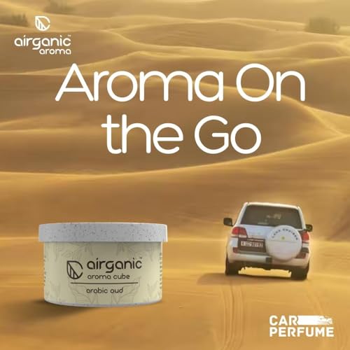 Image of AIRGANIC Aroma Cube - Arabic Oud Organic Air Perfume - 40g | Leakproof Car Air Freshener | Long-Lasting Fragrance | Freshen Up Your Car, Home & Office | Car Accessories Interior 2026