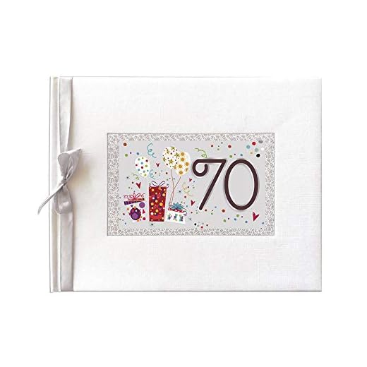 Libro de firmas 70 cumpleaños, 27,5 x 23 cm, 64 páginas- Arguval