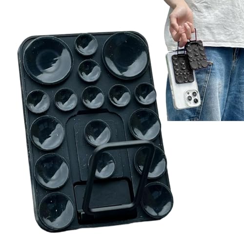 Funda de silicona para teléfono de succión de silicona, conector de succión de teléfono | Caja de teléfono de doble cara Mount Sticky Stand Suction - Soporte de adsorción de soporte de soporte de