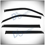 D&O MOTOR 4pcs Front+Rear Smoke Sun/Rain Guard Outside Mount Tape-On Window Visors for 09-15 Honda P