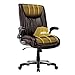 Price comparison product image COLAMY Big and Tall Office Chair 400lbs, Large Heavy Duty High Back Executive Computer Office Desk Chair Flip-up Arms Wide Thick Seat for Home Office (Brown)