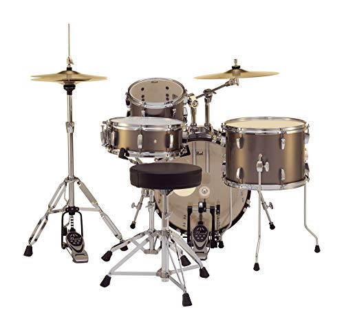 Pearl Roadshow Drum Set 4-Piece Complete Kit With Cymbals And Stands, Bronze Metallic (Rs584C/C707) #TOP2