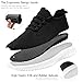 EKRBXA Mens Walking Shoes Mens Running Tennis Sneakers Gym Fashion Slip on Soft Sole Mesh Workout Sports Shoes Black Size 7