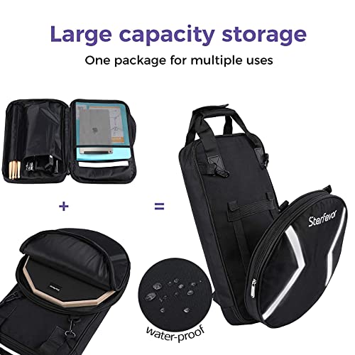 Starfavor Drum Practice Pad With Snare Drum Stand Set, 12-Inch Double Sided Silent Practice Pad Kit With Drum Sticks, Drumstick Holder, Carrying Bag, Black, St-700B #TOP5