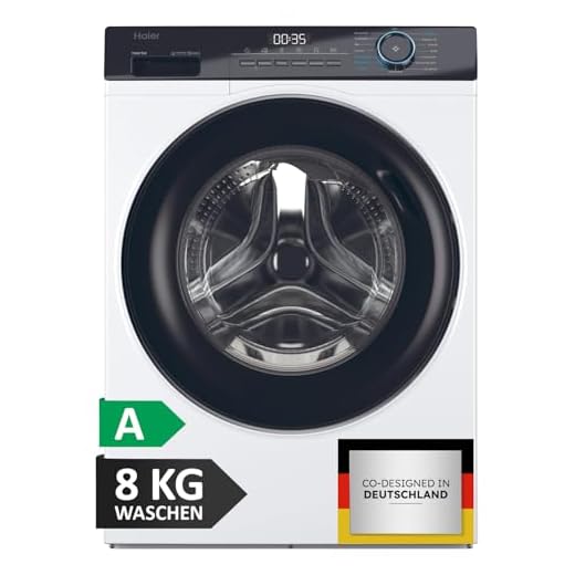 Haier Frontlader Waschmaschine 8kg I I-PRO SERIE 3 HW80-B14939 I Washing Machine mit A-Effizienz, 1.400 U/Min. & leisem Direktantrieb I Inkl. Dampfprogrammen, Mengenautomatik & Refresh-Programm