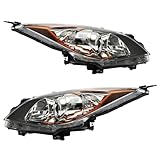 PHILTOP Headlight Assembly, Chrome Housing Compatible with 2010-2013 Mazda 3 2.0L/2.5L, Amber Reflector, Clear Lens, OE-Style Replacement