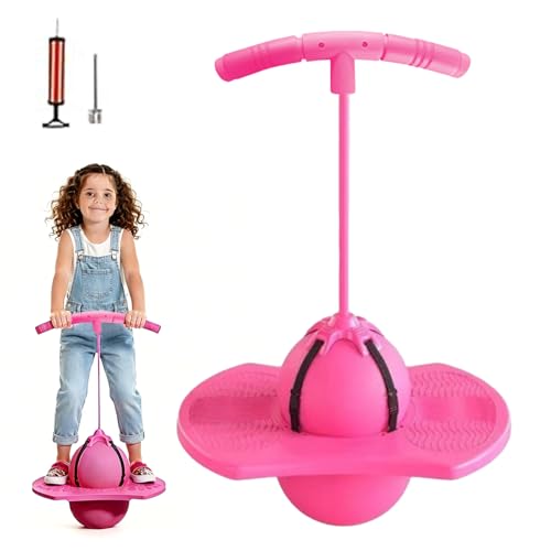 Atsmoce 2026 Neu Pogo-Sprungball mit Griffen, Balance Hüpfball, Trainingsgeräte für Kinder und Erwachsene (Pink)
