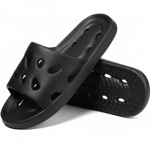 FINLEOO Shower Shoes Men, Comfortable Quick Drying Shower