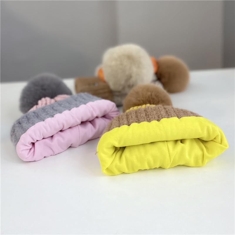 Gorro cálido para niños gorros de invierno con bufanda conjunto de dos piezas con orejeras 7