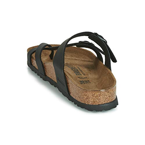 Image of Birkenstock Women's Mayari Birko-Flor Flip Flops, Black (Black), 2.5 UK (35 EU)