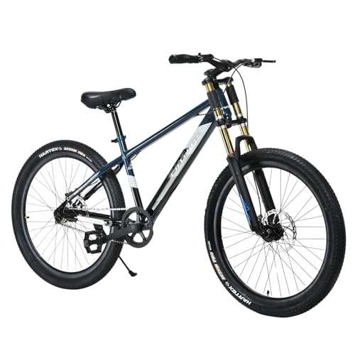 Image of FitTrip Super Dominator Non Gear | 27.5 Inch Stunt MTB | Imported Double Crown Suspension | 160MM Jak Dual Disk Brakes | Best Single Speed Stunt Cycle (Mariana Teal Blue)