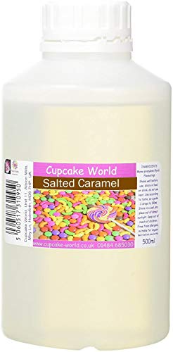 Cupcake World Liquid Baking Food Flavourings Essence Salted Caramel 500ml