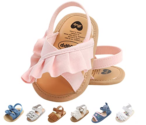 Image of Slivery Color Baby Girls Sandals Summer Shoes Outdoor First Walker Toddler Girls Shoes for Summer