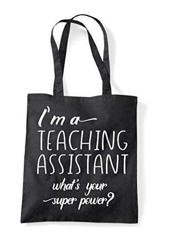 I'm A Teaching Assistant Sac cabas personnalisé What's Your Superpower - Noir - Noir , Taille unique