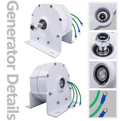 Kit generador de turbina eólica con Controlador de Carga, Equipo productor de Electricidad Vertical, generador de imán Permanente de 12000 W, alternador trifásico, Motor eléctrico de aleació