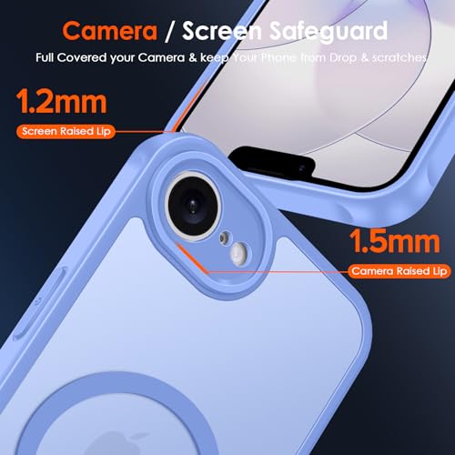 Compatible Magsafe coque iPhone 17e antichoc protection militaire bleu clair