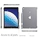 Poetic Lumos Case Designed for iPad Air 3 (10.5 Inch, 2019), iPad Pro 10.5 Case, Flexible Soft Transparent TPU Clear Back Cover with Pencil Holder,Compatible with Smart Keyboard and Smart Cover, Gray