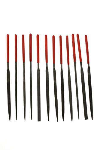 Se 12-Piece Fine Cut Needle File Set In Assorted Shapes With Dipped Handles (3Mm X 140Mm) - 731Nf-D #TOP1