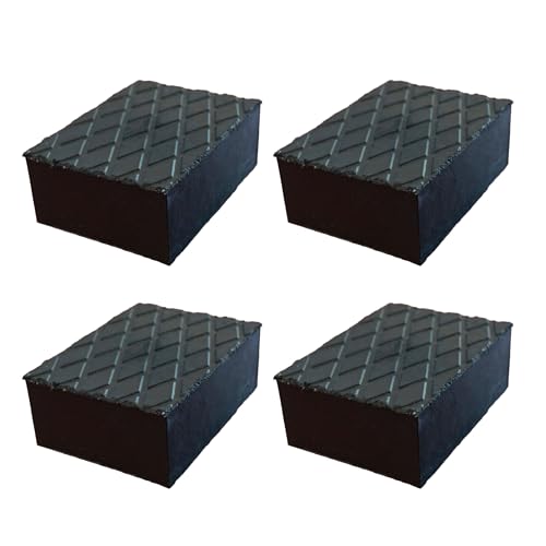 Lot de 4 tampons pour pont élévateur, en caoutchouc, rectangulaires, compatibles avec Ravaglioli, Corghi, OMCN (160 x 120 x 60 mm)