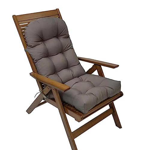 Morbuy Impermeable Cojín para Tumbona de Jardín, Suave y Cómodo Cojín Reclinable Colchoneta Tumbona Exterior Ideal para Tumbonas, Sillas y Hamacas (110x50cm,Gris Oscuro)