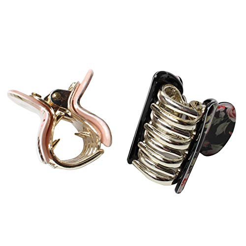 1.57 Inch Floral Printed Medium Acrylic Hair Claw Clips For Girls And Women,Plastic No-Slip Grip Jaw Hair Clip Hair Jaw Clamp,Pack Of 12 (Color E) #TOP4