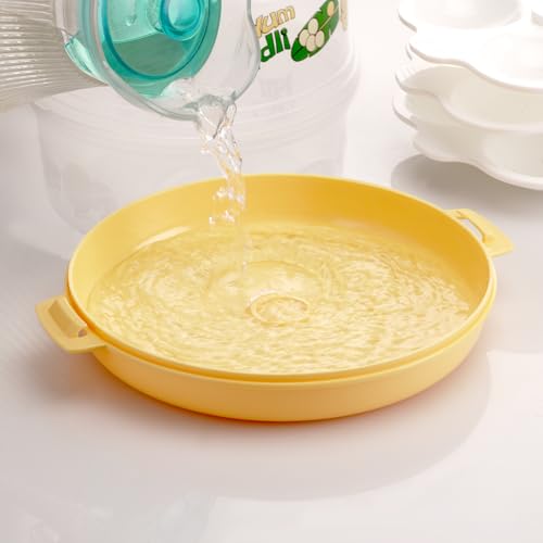 Image of Nayasa Plastic Microwave Big Idli Maker | BPA Free & Food Grade | Make 12 Idlis | Ideal for Steaming Idlis, Pancakes, Modak, Momos | Yellow
