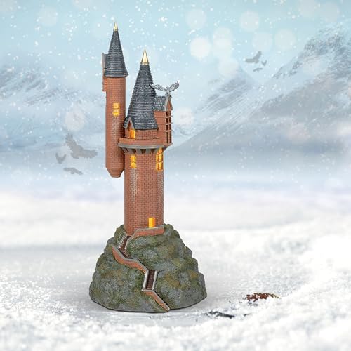 Image of Department 56, Glass Stone Harry Potter Village the Owlery Lit Building, 10.63 Inch, Multicolor