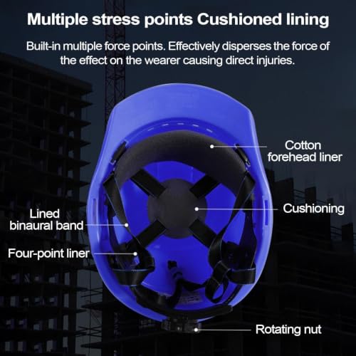 Casco con ventilador de carga USB y ventilación ajustable para operarios 2