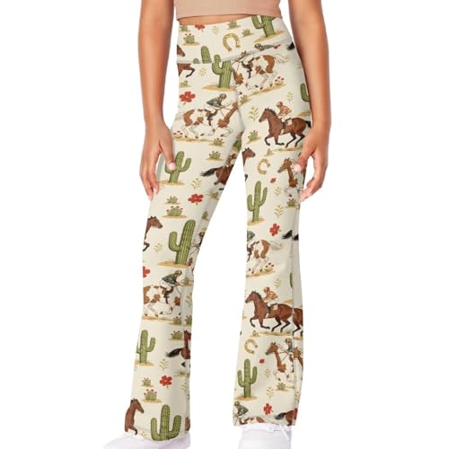 Image of Girls Flare Leggings Cute Bell Bottoms for Teen Girls Wide Leg Sweatpants for 5-14 T