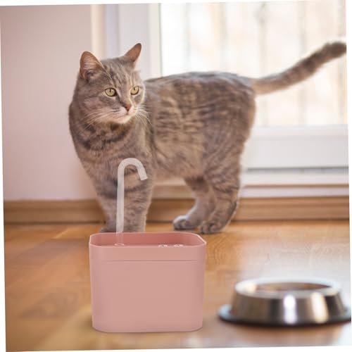 Fuente automática de agua para gatos y perros color rosa miniatura 3