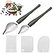 SNAGAROG 2 Pezzi Dessert Decorating Pencil Spoon Decorating Spoon Decorazioni Piatti con Salse Cucchiaio Decorazione Piatti Chef Art Pencil Decorating Spoon 3 Pezzi di Cunei Placcati in Plastica