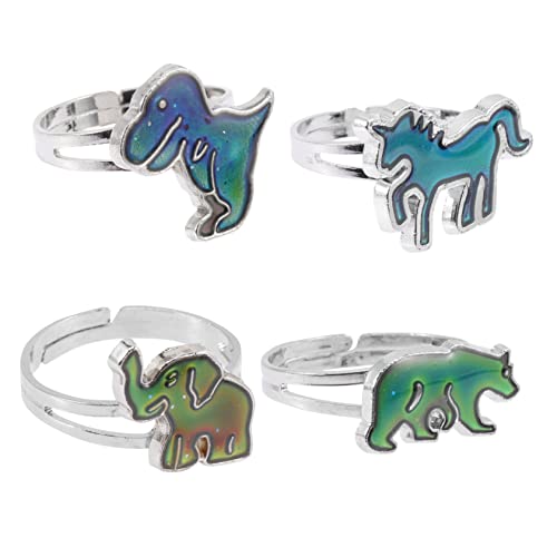 ORFOFE Set Di 4 Dita Termocromiche Con Animali Per Cambiare Umore Felicità E Tristezza Per Ragazzi E Ragazze