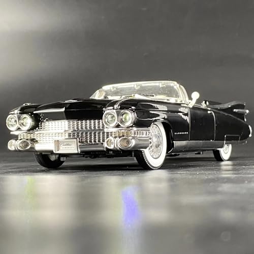 Image of 1:24 Scale Cadillac Eldorado Toy Car for Kids Collection Diecast Metal Model Car with Light Sound Pull Back Openable Door