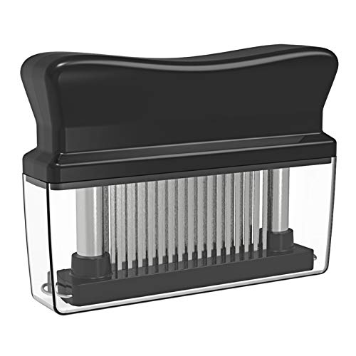 burko Batticarne con 48 aghi, in acciaio inox, per carne e marinare, per cucinare, grigliare, marinata