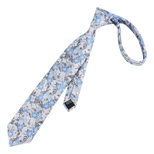 Image of Alizeal Mens 3.15'' Natural Flower Pattern Tie with Floral Pocket Square Set
