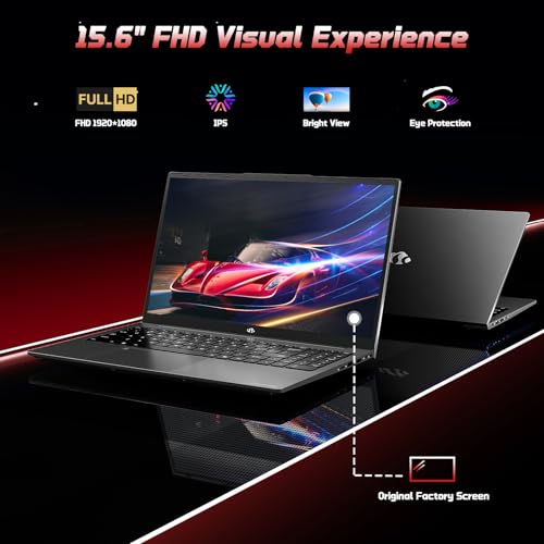 Image of NIMO 15.6 inch FHD Student Laptop, Intel N150 (4-Core) | 8GB RAM 256GB SSD, Backlit Keyboard, Fingerprint Unlock, 65W Type-C, 53Wh Battery, 2-Year Warranty for Home & School