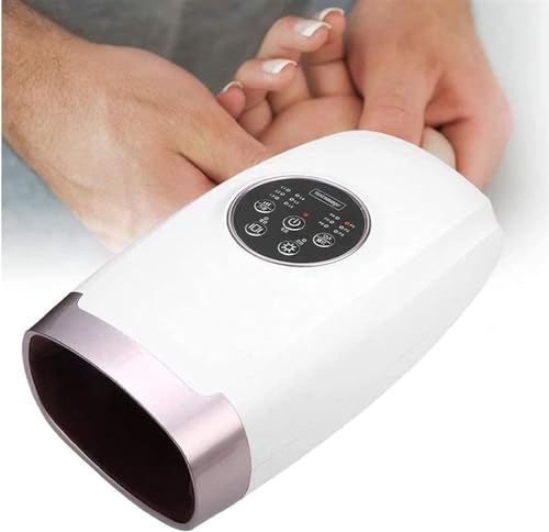 Masajeador de manos, Masajeador de manos calentado con 6 intensidades de masaje y 6 modos de masaje, Masajeador de terapia de articulaciones de dedos for artritis, alivio del dolor, túnel carpiano