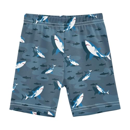 JHKKU Girls Shark Shorts Cotton Cartwheel Bike Kids Biker Under Dress Dance Short Girl Clothes 5T