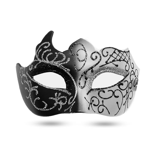 Aqearl Silver Masquerade Mask