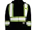 BOCOMAL FR Hoodies High Visibility 14oz Fleece Heavyweight Hi-vis Jackets Flame Resistant Reflective Hooded Sweatshirts