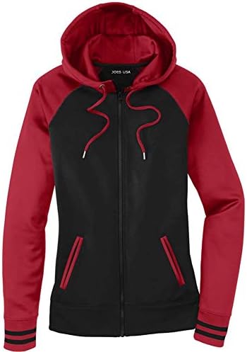 Sport-Wick Varsity – Chaqueta de forro polar con capucha y cremallera completa para mujer, tallas XS a 4XL