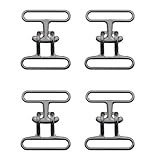 HJGarden 4PCS 40mm Metal Clasp Clothing Decorative Buckles Belt Accessory Gun Black Zinc Alloy Quick Release Alloy Fastener Suitable for Capes Scarves Suit Jacket