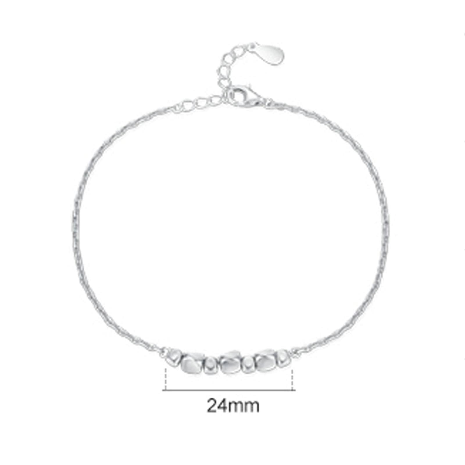 Pulsera de mujer de boda, juego de pulseras de amistad con geometría de oro blanco, regalos divertidos