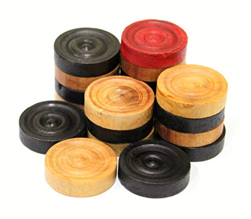 StonKraft Wood Carrom Coins, 24 Count, Multicolour - Image 5