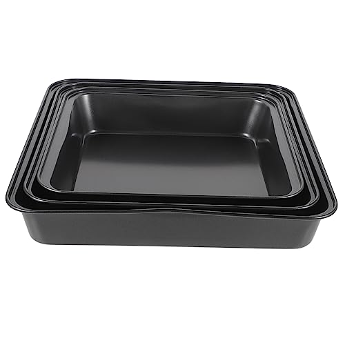 3-piece Nonstick Carbon Steel Oven Tray Set Baking Pan for Pizza Fish Chicken Cookie Sicilian Baking Plate - Image 8